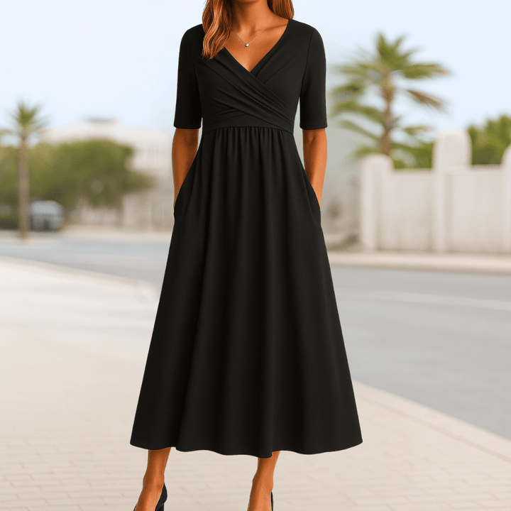 Mona | Figure Flattering Maxi Dress with Pockets